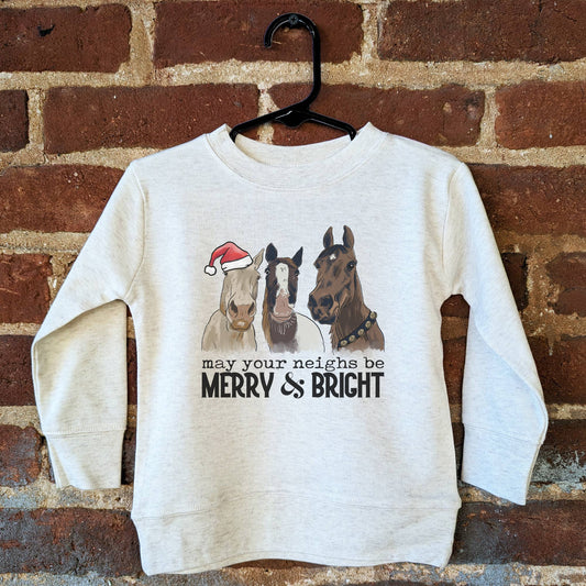 May Your Neighs be Merry & Bright Horse Christmas 2024 Shirt: Youth XS (4-6)